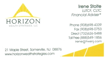 Irene Stolte, ChFC®, CLTC®, LUTCF® - Horizon Wealth Strategies, LLC | LIFE INSURANCE<BR>DISABILITY INSURANCE*<BR>LONG TERM CARE INSURANCE<BR>GROUP HEALTH INSURANCE